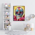thumbnail image 3 of Cuadros Decorativos Kit de pintura de diamante 5D mosaico de diamante redondo completo de calavera JShteea Nuevos Originales, 3 of 9