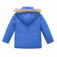 thumbnail image 3 of Lindreshi Toddler Boys Clothes Clearance Boys Winter Coat Fall Winter Boys Girls Solid Color Thick Warm Jacket Detachable Hat Hood Jacket, 3 of 3