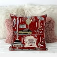 thumbnail image 2 of Amrita Sen Designs  26 x 26 in. City Palace Broadcloth Indoor & Outdoor Zippered Pillow - Red, Pink & Black, 2 of 4