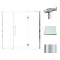 thumbnail image 2 of Transolid Ehtf76287610c-Bk Elizabeth 76" High X 76" Wide Hinged Semi Frameless Shower Door, 2 of 7