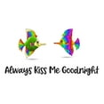 thumbnail image 2 of Always Kiss Me Goodnight Kissing Angel Fish Stained Glass Decals Stickers Beautiful Crown Prince Unicorns Royalty For Mirror Decorating Holiday Gift Ideas Wall Decal Sticker - Size: 10 In X 5 In, 2 of 5