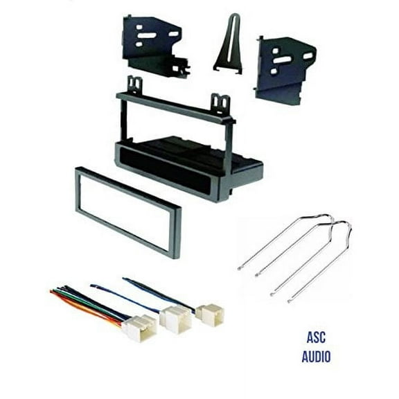 ASC Car Stereo Install Dash Kit, Wire Harness, and Radio Tool for Installing an Aftermarket Single Din Radio for some Ford Lincoln Mercury Vehicles with Factory Premium Amp