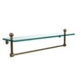 thumbnail image 2 of Mambo Collection Glass Vanity Shelf  with Integrated Towel Bar - Satin Brass / 22 Inch, 2 of 2