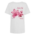 thumbnail image 6 of Trendfront Womens Oversize T Shirts Floral Graphic Drop Shoulder Crewneck Short Sleeve Loose Fit Tops Trendy Fashion Tee Pullover Daily Clothing, 6 of 6