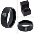 thumbnail image 4 of Ring Tungsten Mens Black Wedding Band Gamer Boho Jewelry 50th Anniversary Gifts for Parents Daily, 4 of 7