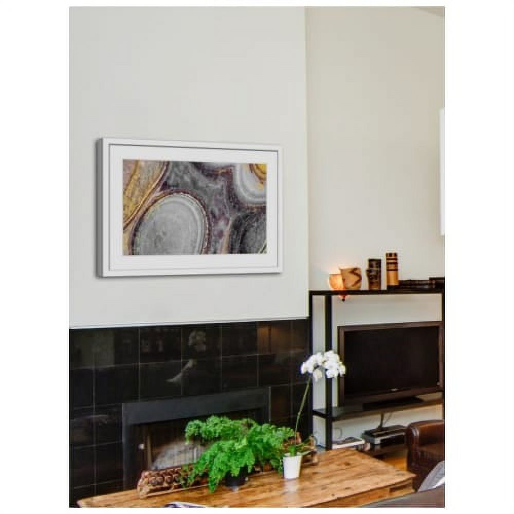 "Iced Mountain Lake" Framed Painting Print