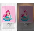 thumbnail image 2 of Caroline's Treasures BB8832CNL Beach Mermaid Pink Hair #3 Ceramic Night Light, 6x4x3", multicolor, 2 of 2