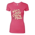 thumbnail image 2 of Wild Bobby, Y'all Need Jesus & Country Music, Pop Culture, Women Slim Fit Junior Tee, Hot Pink, XX-Large, 2 of 4