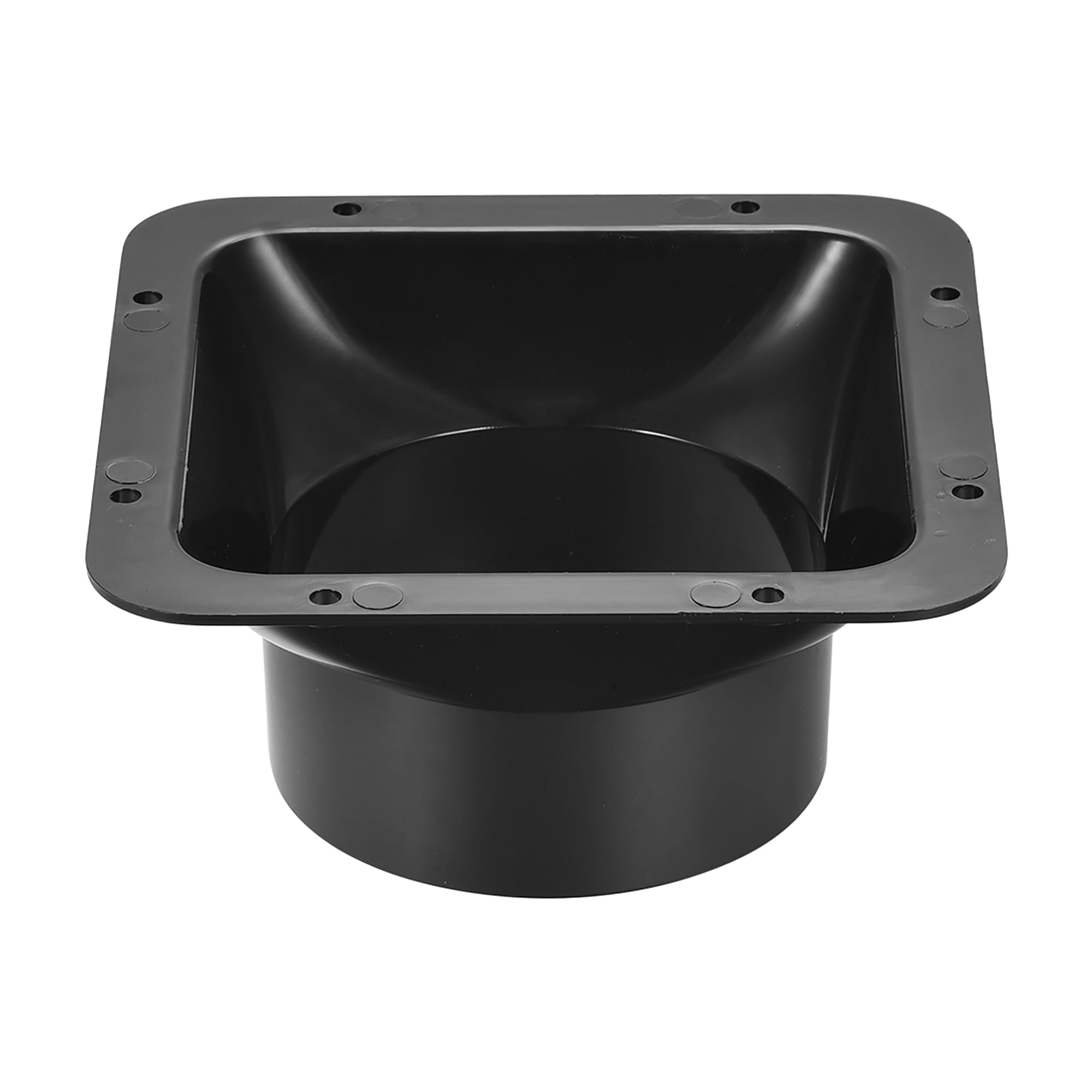 Duct Connector Black Square Flange ABS Plastic Air Outlet Inlet Adaptor