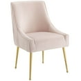 thumbnail image 2 of Modway Discern Pleated Back Upholstered Performance Velvet Dining Chair Set of 2 in Pink, 2 of 6