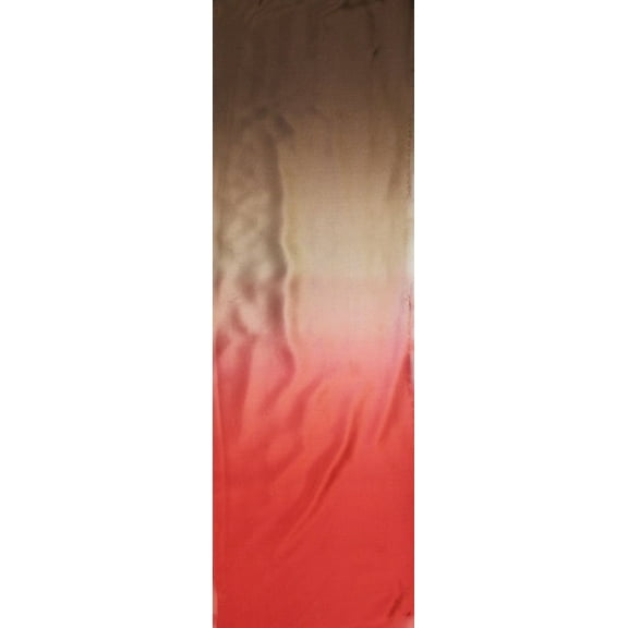 DECORATIVE SILK INC. 100% PURE SILK CHARMEUSE FABRIC 45" DRESSMAKING SEWING 11COLOR OMBRE BY THE YARD (CEDUR BROWN/RUST)