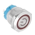 thumbnail image 1 of Interruptor pulsador de cabeza plana, 2 piezas, 22 mm, interruptor pulsador de metal, interruptor pulsador de respuesta rápida, 1 of 8