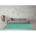 thumbnail image 3 of Ahgly Company Indoor Rectangle Abstract Turquoise Blue Contemporary Area Rugs, 7' x 9', 3 of 4