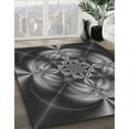 thumbnail image 3 of Ahgly Company Machine Washable Indoor Square Transitional Charcoal Black Area Rugs, 7' Square, 3 of 7