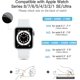 thumbnail image 5 of Blanco 2 piezas compatibles con Apple Watch Band 38 mm 40 mm 41 mm, pulseras de silicona de repuesto para iWatch Series 8 7 6 5 4 3 2 1 SE Ultra, 42 mm/44 mm/45 mm/49 mm-S/M, 5 of 5