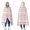 Pink Floral and, variant on Wearable Blanket,Pink Boho Tribal Diamonds and Triangles Pattern Hooded Wearable Flannel Blanket for Adults & Teens,Winter Poncho Shawl Wrap Cape Cozy Anti-Pill,50"x60"