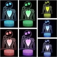 thumbnail image 4 of Pesadilla antes de Navidad luces LED de noche 3D figura de Anime Jack Sally niños divertida cabecera dormitorio decoración lámparas de escritorio regalo, 4 of 5