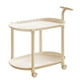 thumbnail image 1 of Mesa auxiliar con ruedas color crema, mesita de noche para dormitorio, mesa de salón, mesa nido portátil para espacios pequeños, estante de almacenamiento de plástico., 1 of 6