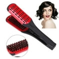 thumbnail image 2 of Vogacara Peluquería para el cabello Cepillo de doble cara Abrazadera Peine para alisar el cabello Herramientas para peinar el cabello Plancha para el Cuidado del cabello negro rojizo Vogacara CE008382-02, 2 of 6