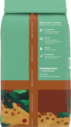 2X-Starbucks Half-Caff House Blend Medium Roast Ground Coffee - 12 oz