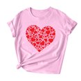 thumbnail image 4 of Goodtrade8 Womens Shirts Valentines Day Crew Neck Heart Valentines Womens Clothes Gifts Cute Short Sleeve Pullover Printed Shirts for Women, 4 of 4