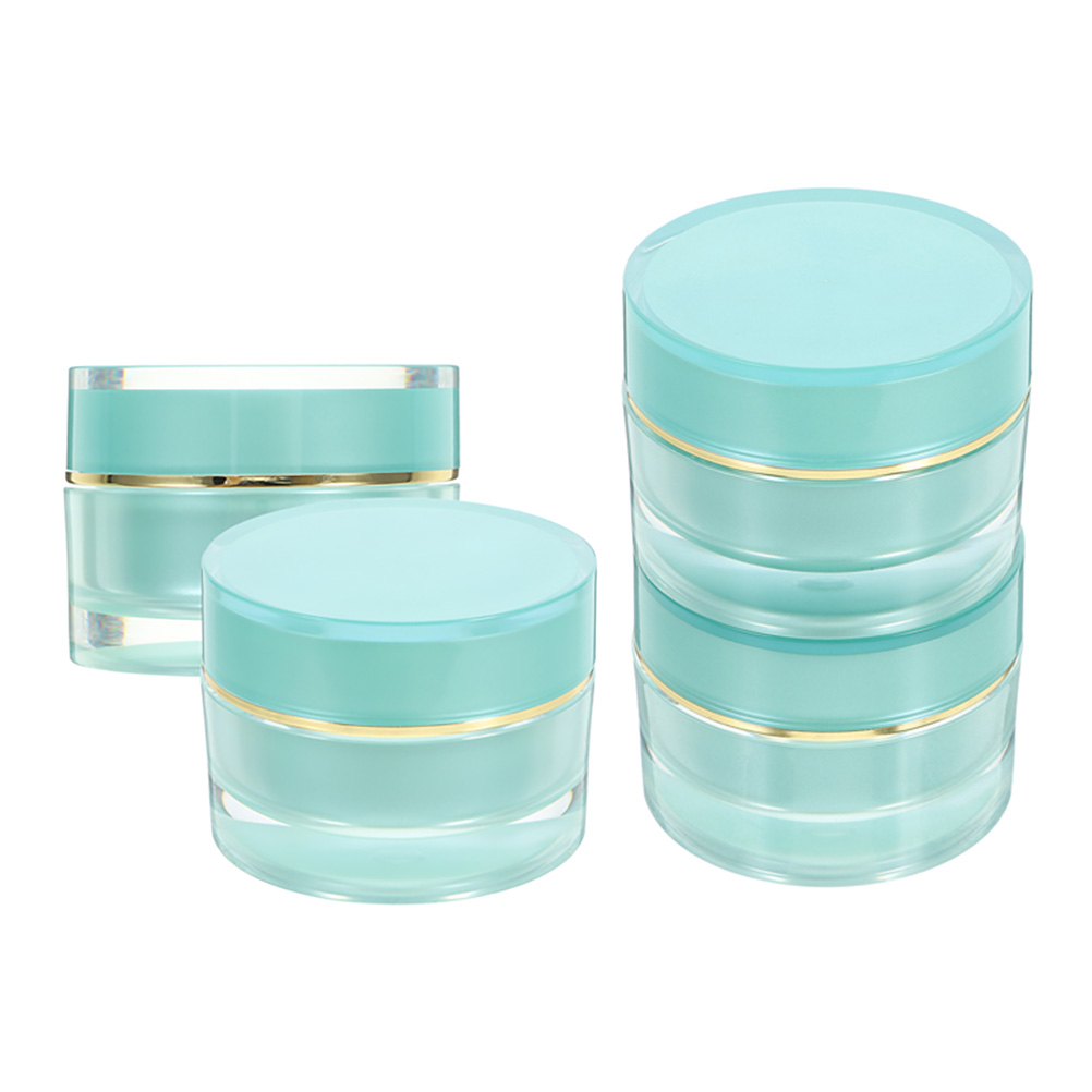 HOMEMAXS  4 Pcs Travel Containers Cream Storage Jar Toiletry Jars Blue
