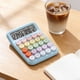 thumbnail image 1 of Calculadora de escritorio compacta y ligera, ideal como accesorio. Regalos prácticos. Botón mecánico portátil para clase, escuela, negocios y hogar. Azul, 1 of 10
