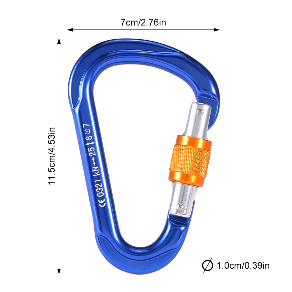 Swivel Rope Connector Details about   2 Pcs 25KN O Shape Locking Rock Climbing Carabiner