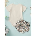 thumbnail image 4 of Coduop Newborn Baby Girls Sister Matching Outfit Short Sleeve Tops and Shorts 2Pcs Clothes, 4 of 9