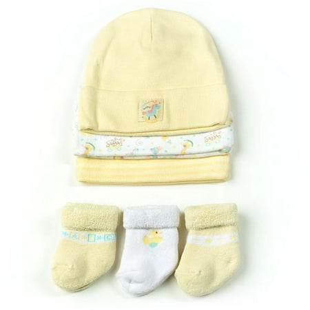 Gerber 3-Pack Cap and Sock Set, Neutral