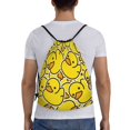 thumbnail image 2 of Drawstring Backpack - Ducky Cartoon Animal Yellow Splash Proof Small Drawstring Gym Bag for Women Men, Cinch Sports String Bag Backpack for Travel Swimming Beach, 2 of 8