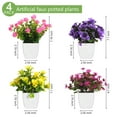 thumbnail image 2 of Semfri 4pack Small Simulation Plants Indoor Fake Plants with Planters Colourful Artificial Greenery for Living Room Home Office Bathroom Bedroom Decoration, 2 of 10