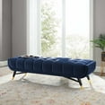 thumbnail image 4 of Modway Eei-4241 Adept 60"" Performance Velvet Bench In Midnight Blue 60 Inches, 4 of 8