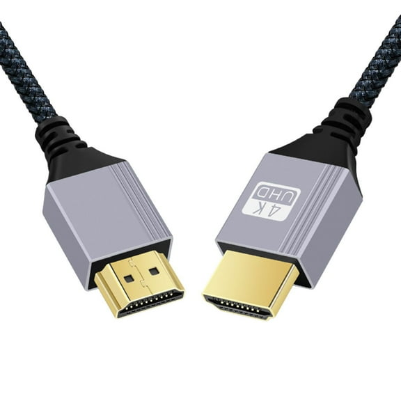 JSER 0.3m HDMI 2.0 Male to HDMI Type-A Male 4K 60hz Cable with Sleeve Straight Connector for HDTV Computer Laptop Monitor