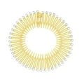 thumbnail image 1 of ziyahi Full Circular Tooth Interlocking Stretch Comb Flexible Crystal Circle Combs Hairband Holder Head Band Banquet Hairstyling Yellow, 1 of 9