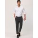 thumbnail image 3 of Lars Amadeus Pantalones Recortados A Cuadros De Vestir Para Hombre Pantalones Ajustados A Cuadros Con Frente Plano Negro M, 3 of 6