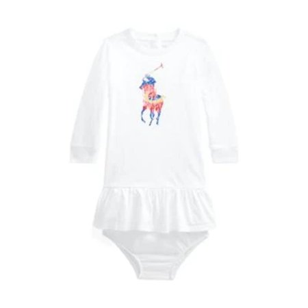 Polo Ralph Lauren Baby Girls Big Pony Cotton Jer White 6 months