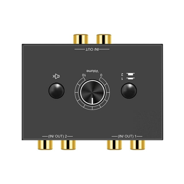 Guardoinrt L / R Stereo Audio Switcher Required Power External No Portable for Office