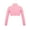Pink, variant on iiniim Kids Girls' Yoga Gymnastics Tops Solid Color Long Sleeves Crop Tops Athletic Workout Sports Shirts