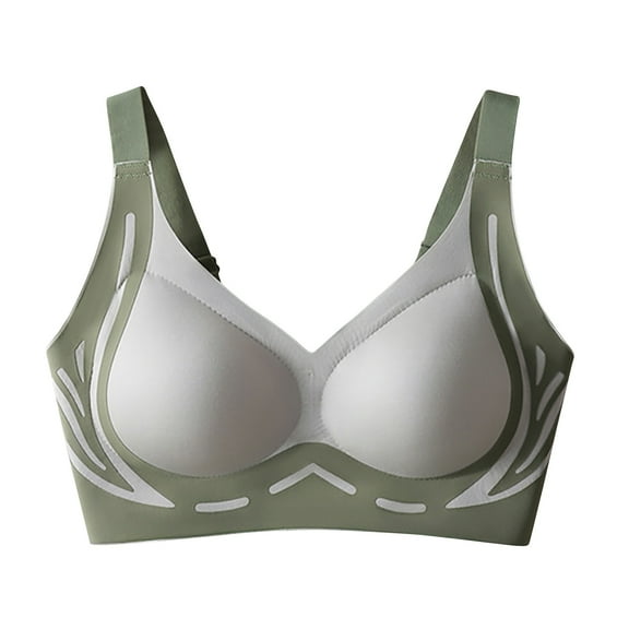 SCSAlgin Wireless Bras for Women Bralettes - Womens Seamless Low Cut Deep V Bra No Underwire Padded Tshirt Bras