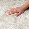 thumbnail image 3 of Addison Rugs Dream Shag Premium Machine Washable Transitional Nautilus Beige Round Rug, 8' x 8', 3 of 8