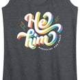 thumbnail image 3 of Instant Message - He Him Pronouns Graphic Racerback Tank, 3 of 6