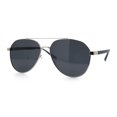 thumbnail image 5 of Mens Antiglare Polarized Lens Iconic Officer Metal Rim Pilots Sunglasses Silver Black - Black, 5 of 7