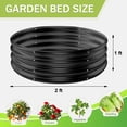 thumbnail image 2 of 3 Pack 2x2x1 ft Round Galvanized Raised Garden Bed Kit Round Metal Flower Box Large Planter Raised Beds Outdoor Garden for Planting,Fruit,Herb Grey, 2 of 6