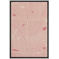 thumbnail image 3 of PixonSign Framed Canvas Print Wall Art Pink Swirling Print with Pink Flakes Geometric Shapes Illustrations Modern Art Minimalist Dramatic Multicolor for Living Room, Bedroom, Office - 24"x36" Black, 3 of 5