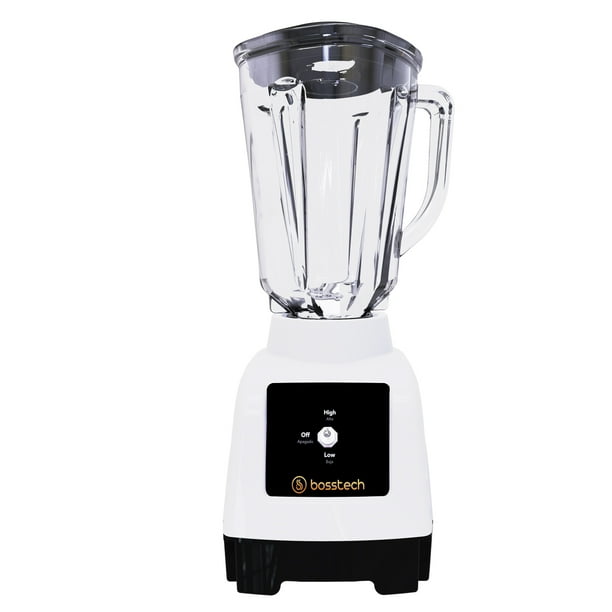 Licuadora Bosstech B2 Potencia 550 Watts 2 Velocidades Vaso de Vidrio Capacidad 2L BOSSTECH BSED-GB2-W