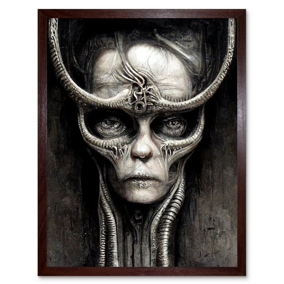 Gothic Fantasy Alien Art Art Print Framed Poster Wall Decor 12x16 inch