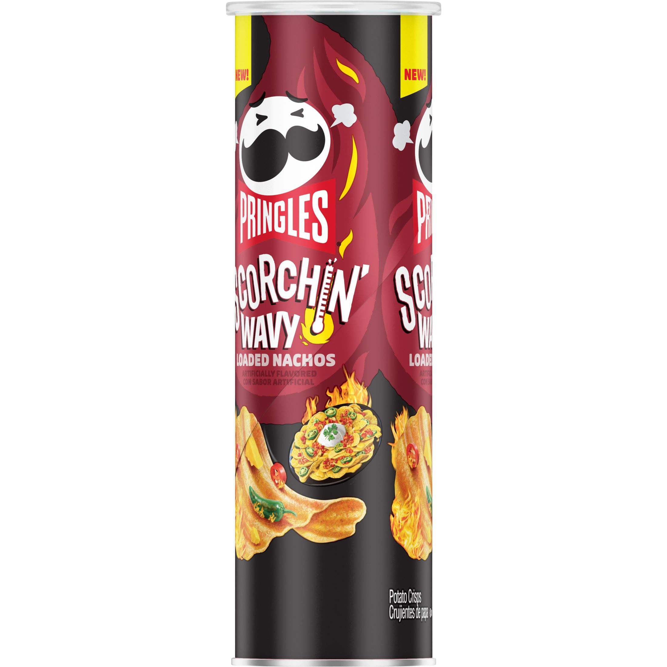 Buy Pringles Scorchin' Wavy Loaded Nachos Potato Crisps Chips, 4.8 oz ...