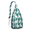 thumbnail image 1 of Hummingbird Hiking Sling - Colorful Bird Pattern Shoulder Backpack, Durable Layered Storage for Outdoor Adventures & Cycling, 1 of 4