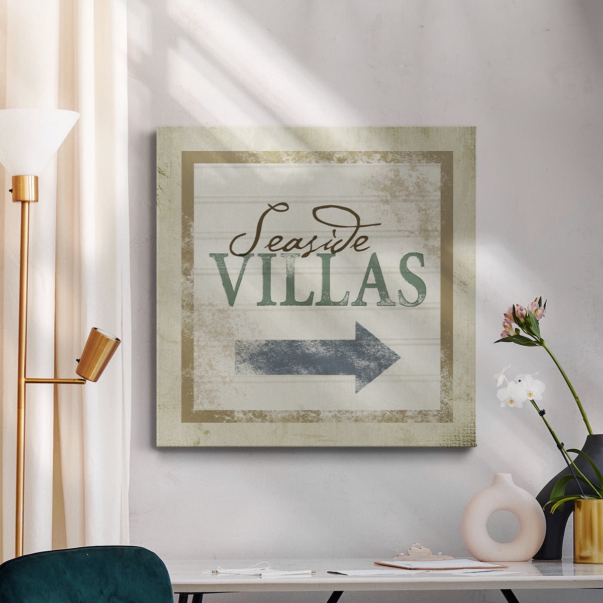 Wexford Home Beach Sign VIII-Premium Gallery Wrapped Canvas, 40" x 40" - Ready to Hang